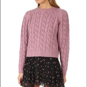 SOLD on Vestiaire Collective Mauve LoveShackFancy Rosie Alpaca Sweater Medium